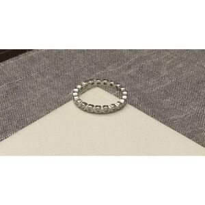 New Milgrain Dots Sim Diamond Eternity Band Sz 8